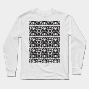 Circles and Diamonds Geometric Pattern Long Sleeve T-Shirt